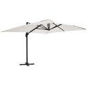 Parasol excéntrico reclinable rectangular 4x3 m, mástil rotativo 360°