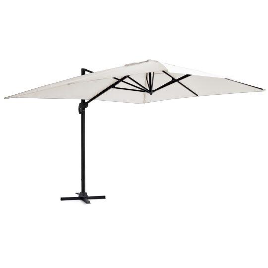 Parasol excéntrico reclinable rectangular 4x3 m, mástil rotativo 360°