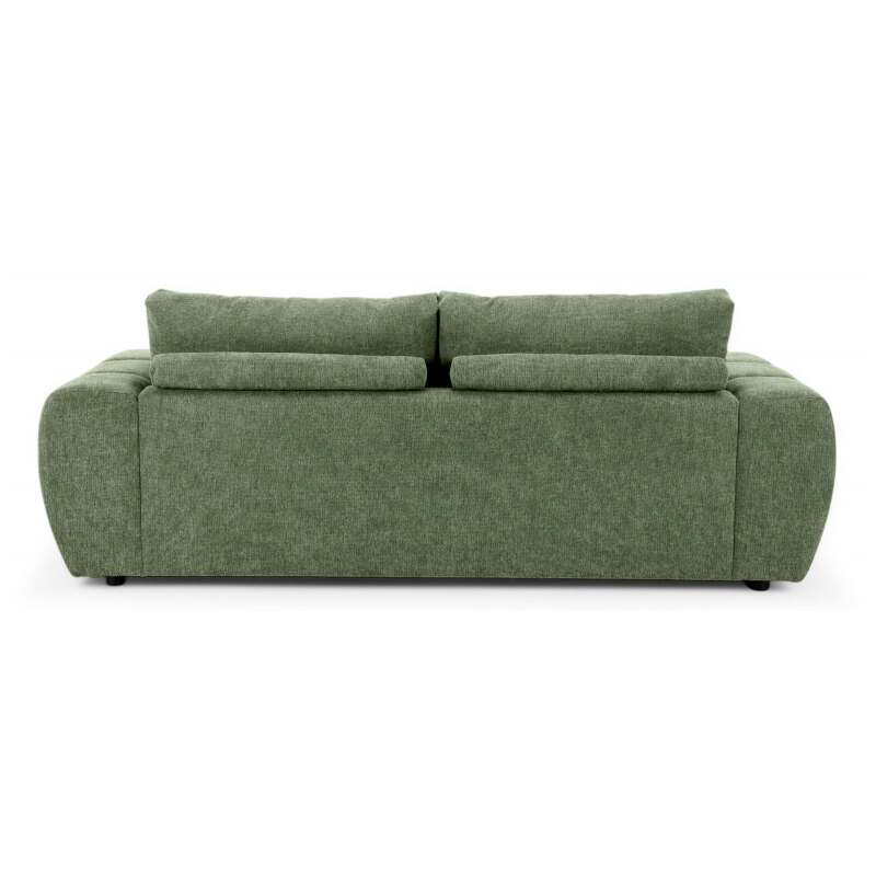 Sofá recto de 3 plazas de poliéster.