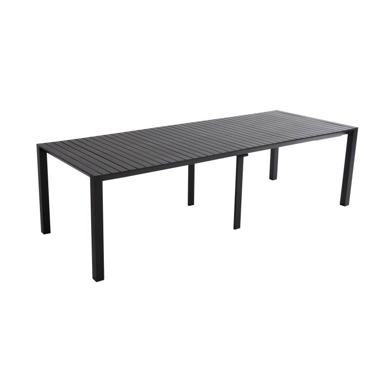 Mesa de jardín extensible rectangular (52/260 x 100 x 74 cm) en aluminio
