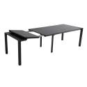 Mesa de jardín extensible rectangular (52/260 x 100 x 74 cm) en aluminio