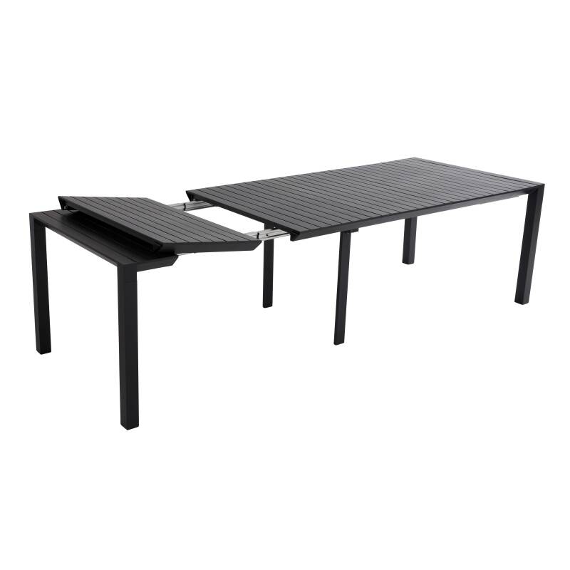 Mesa de jardín extensible rectangular (52/260 x 100 x 74 cm) en aluminio