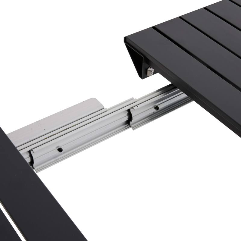 Mesa de jardín extensible rectangular (52/260 x 100 x 74 cm) en aluminio