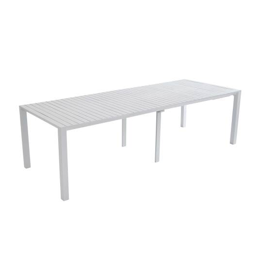 Mesa de jardín extensible rectangular (52/260 x 100 x 74 cm) en aluminio