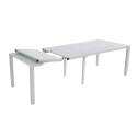 Mesa de jardín extensible rectangular (52/260 x 100 x 74 cm) en aluminio