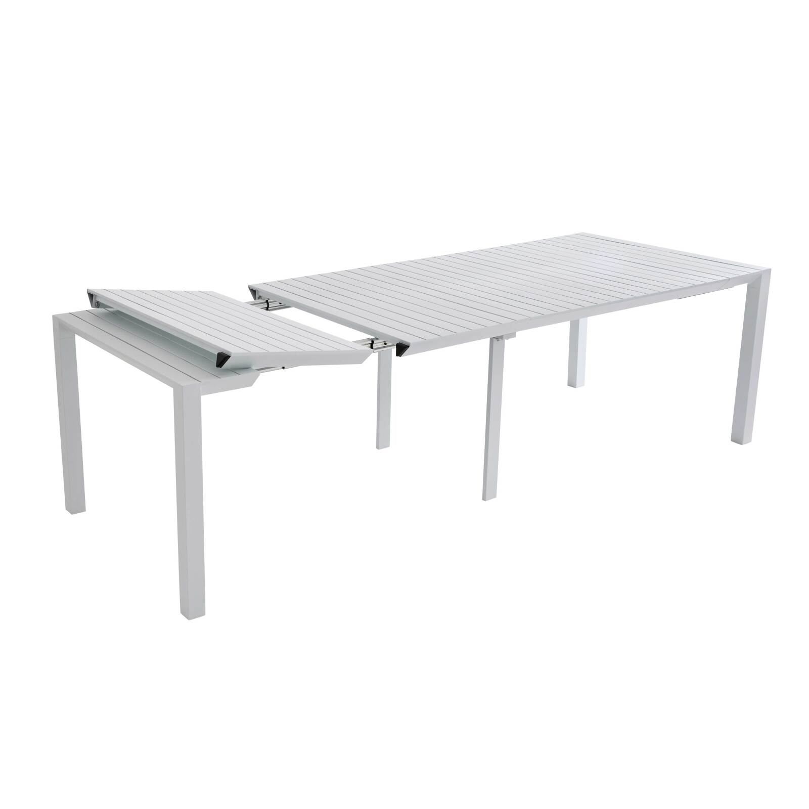 Mesa de jardín extensible rectangular (52/260 x 100 x 74 cm) en aluminio 