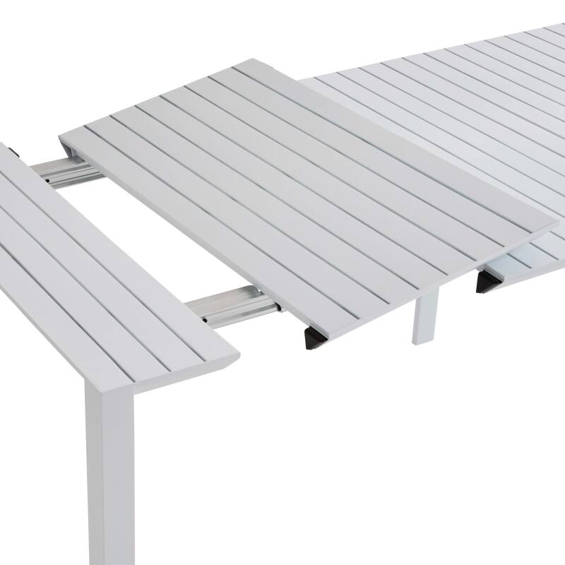Mesa de jardín extensible rectangular (52/260 x 100 x 74 cm) en aluminio