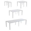Mesa de jardín extensible rectangular (52/260 x 100 x 74 cm) en aluminio
