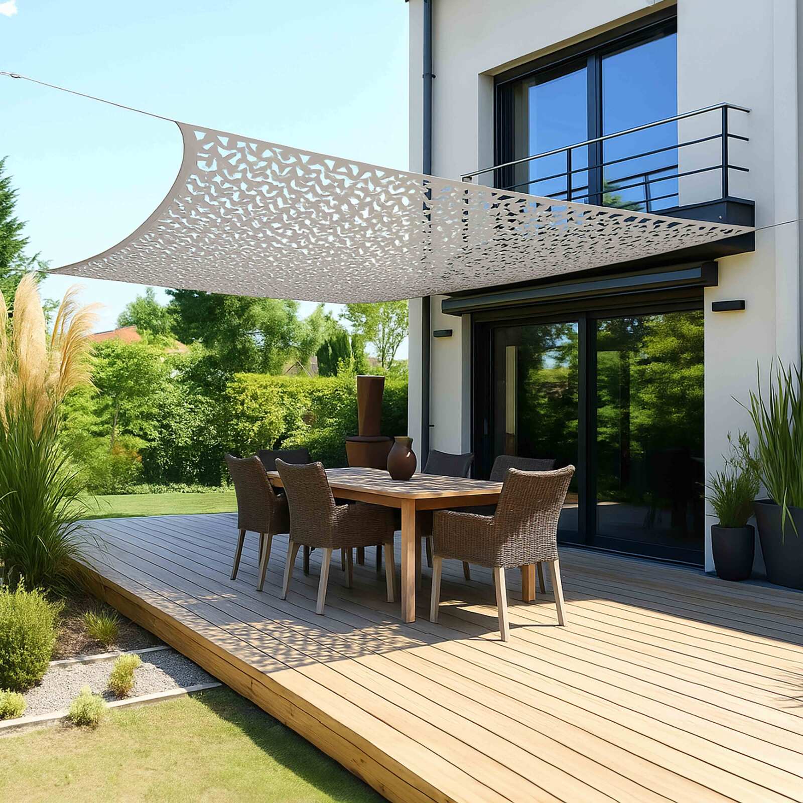 Vela de sombra calada reversible rectangular 3 x 4 m