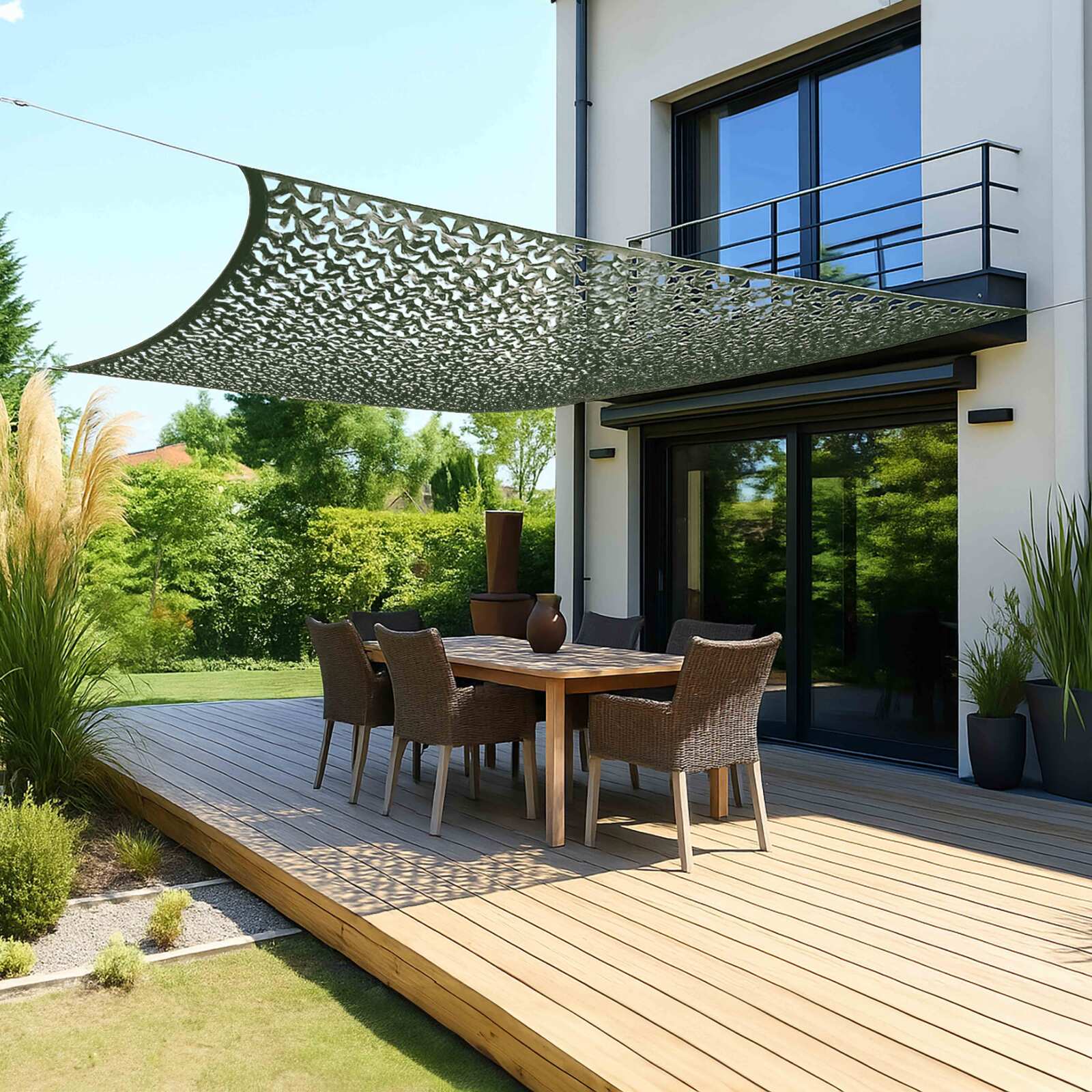 Vela de sombra calada reversible rectangular 3 x 4 m