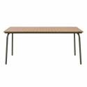 Mesa de jardín rectangular 160 x 90 cm en acero y polimadera