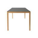 Mesa de jardín rectangular de aluminio efecto madera con tapa de cristal templado (180 x 90 x 74 cm)