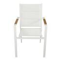 Silla de jardín de aluminio y textilene con reposabrazos - Lote de 2