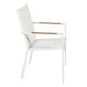 Silla de jardín de aluminio y textilene con reposabrazos - Lote de 2
