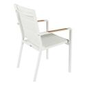 Silla de jardín de aluminio y textilene con reposabrazos - Lote de 2