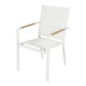 Silla de jardín de aluminio y textilene con reposabrazos - Lote de 2