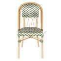 Silla de jardín estilo bistro parisino en aluminio y ratán sintético
