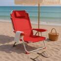 Lote de 2 sillones de playa plegables, reclinables 4 posiciones