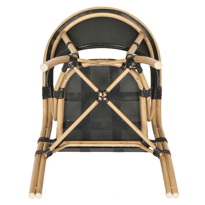 Silla de jardín estilo bistró parisino en aluminio y ratán sintético. (5/6)