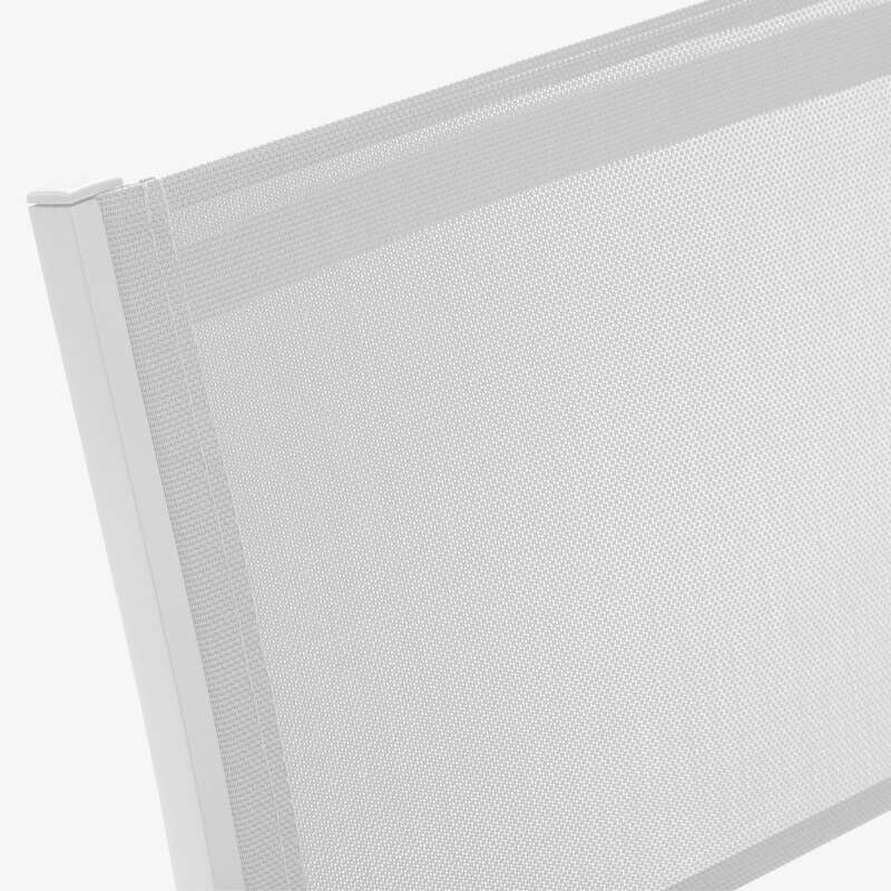 Mesa de jardín extensible de aluminio 52/260x100 cm y 10 sillas de textilene