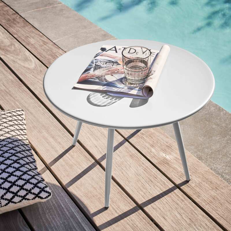 Mesa de centro de jardín redonda Ø50 x 34 cm (2/7)