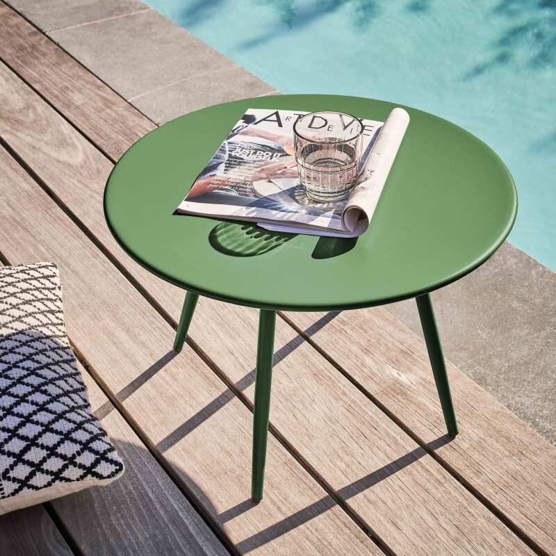 Mesa de centro de jardín redonda Ø50 x 34 cm