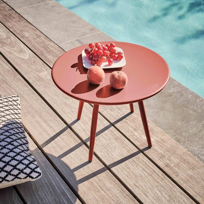 Mesa de centro de jardín redonda Ø40 x 29,5 cm