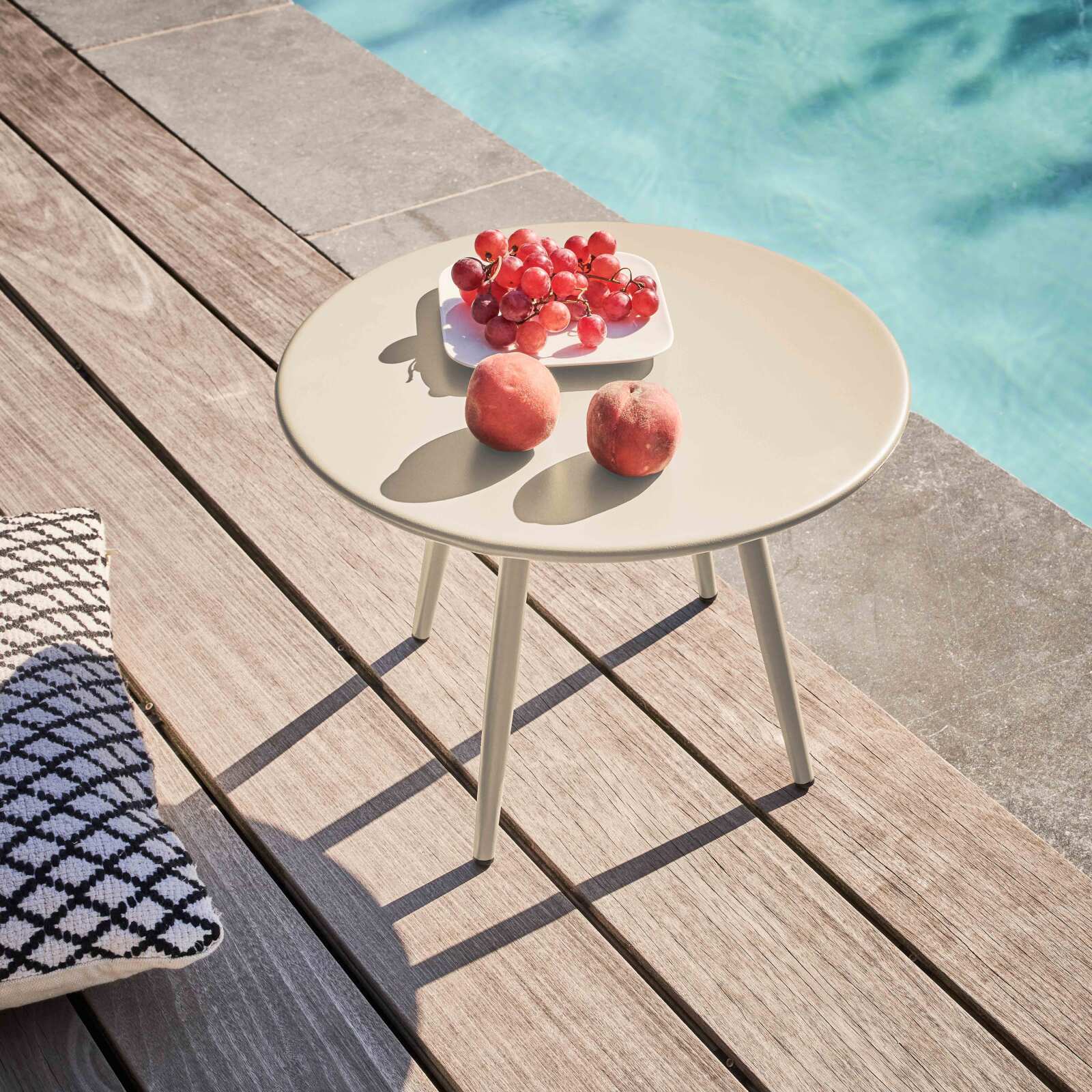 Mesa de centro de jardín redonda Ø40 x 29,5 cm