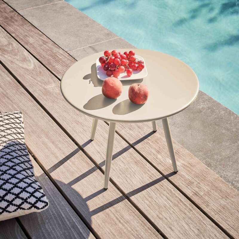 Mesa de centro de jardín redonda Ø40 x 29,5 cm