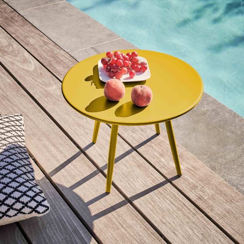 Mesa de centro de jardín redonda Ø40 x 29,5 cm