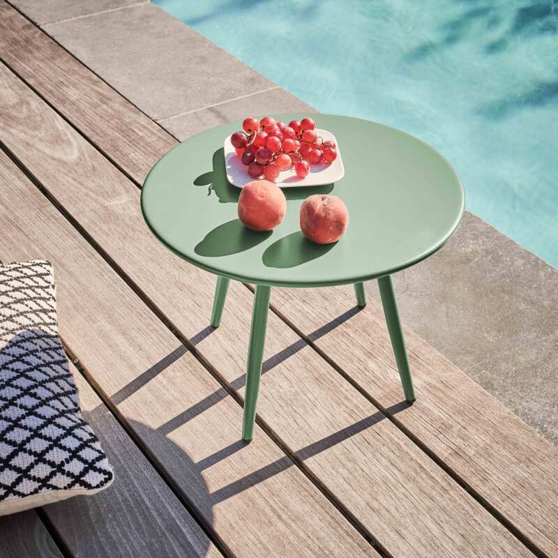 Mesa de centro de jardín redonda Ø40 x 29,5 cm (2/5)