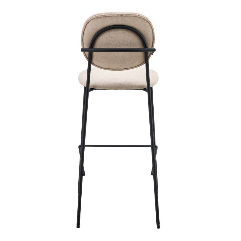 Lote de 2 sillas altas de acero y tela