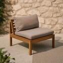 Silla de jardín baja de madera de eucalipto FSC®