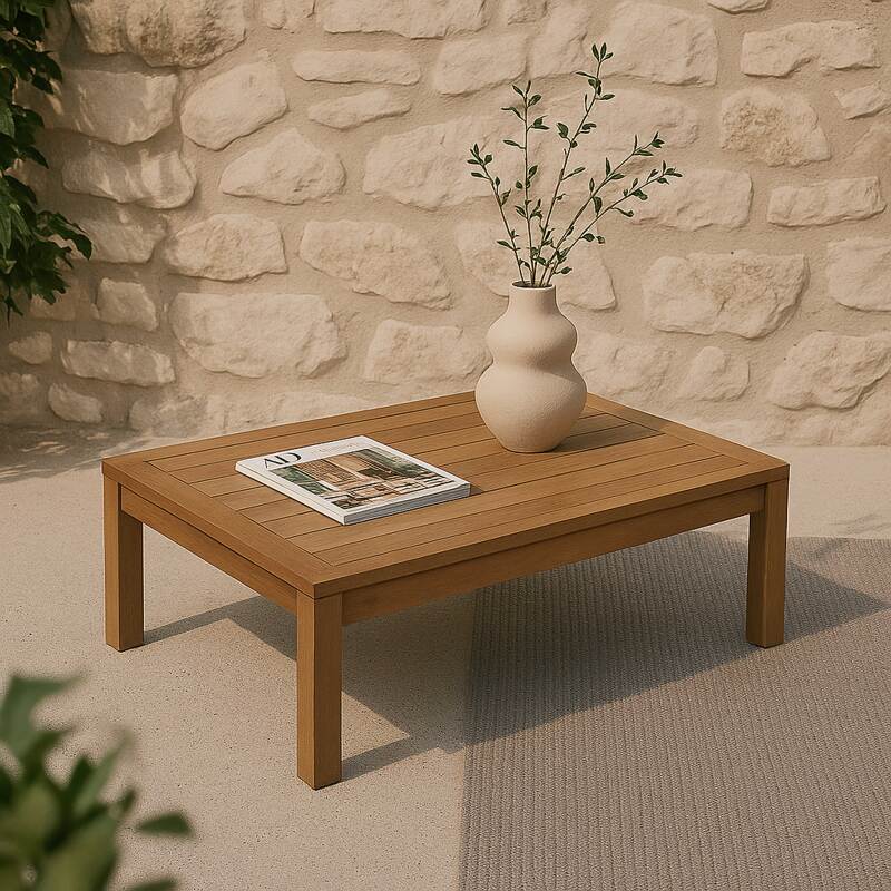 Mesa de jardín de madera de eucalipto FSC® de 80 x 60 x 30 cm