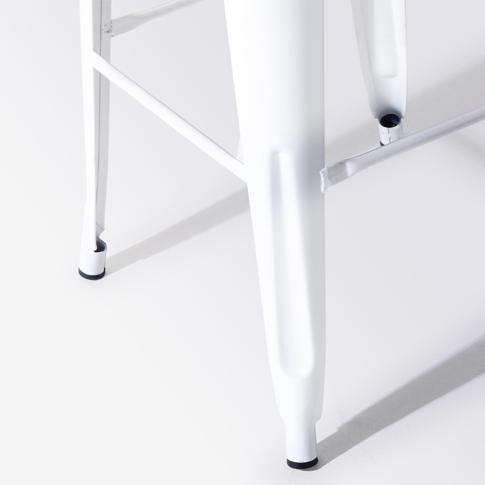 Lote de 4 taburetes de bar de material y madera (43 x 43 x 76 cm)