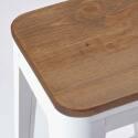 Lote de 4 taburetes de bar de material y madera (43 x 43 x 76 cm)