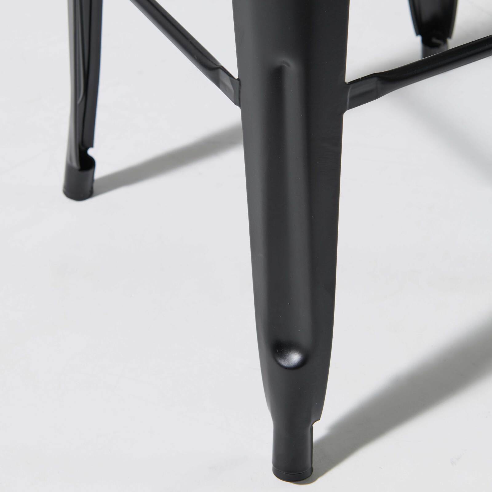 Lote de 4 taburetes de bar de material y madera (43 x 43 x 76 cm)