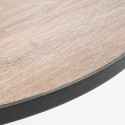Mesa redonda Ø 60 x 72 cm y 4 sillas con reposabrazos apilables