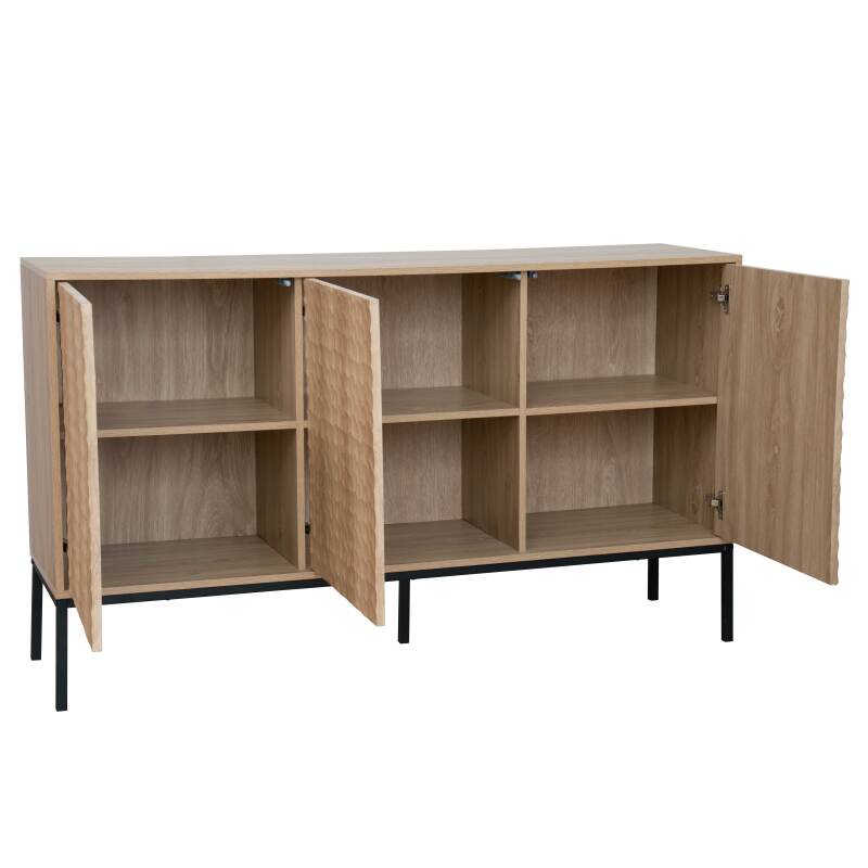 Aparador de melamina de 3 puertas de 147 cm