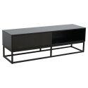 Mueble TV negro 140 cm de efecto madera