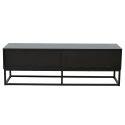 Mueble TV negro 140 cm de efecto madera