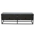 Mueble TV negro 140 cm de efecto madera