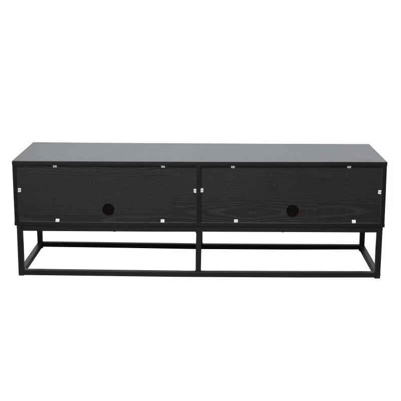 Mueble TV negro 140 cm de efecto madera (5/7)