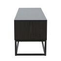 Mueble TV negro 140 cm de efecto madera