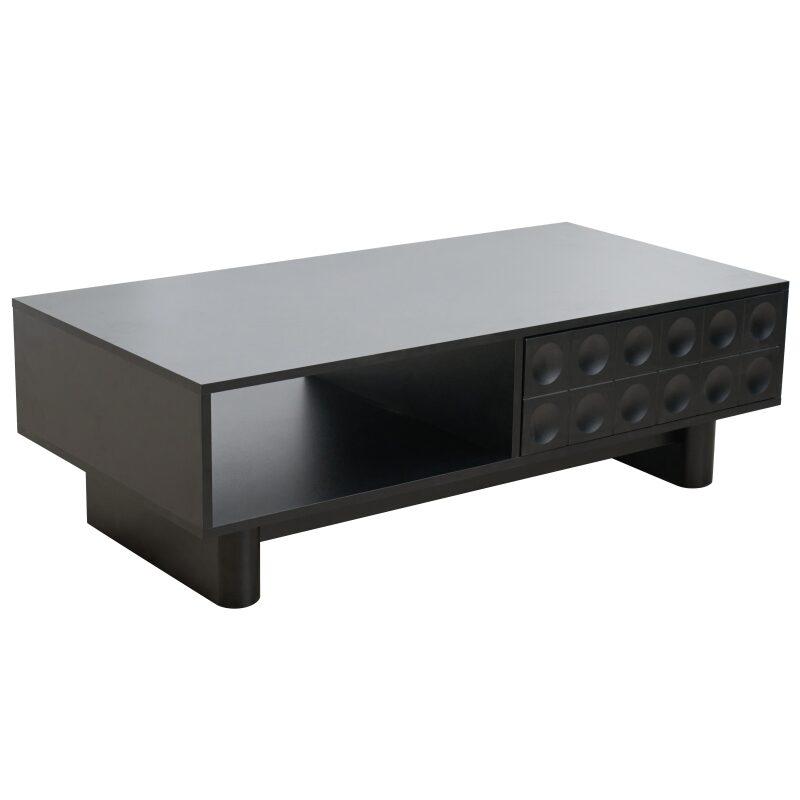Mesa de centro de melamina rectangular 120x60x38,5 cm