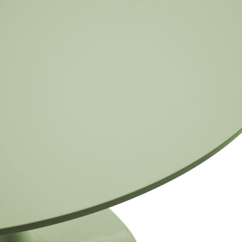 Mesa de comedor redonda de melamina y metal 4 personas  (4/5)