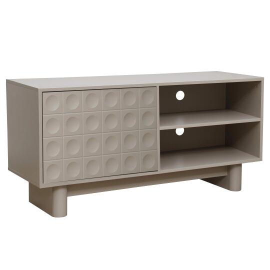 Mueble TV liso 120 cm estilo retro | Oviala