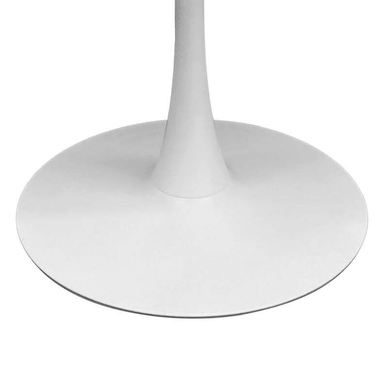 Mesa de comedor redonda de melamina y metal para 4 personas