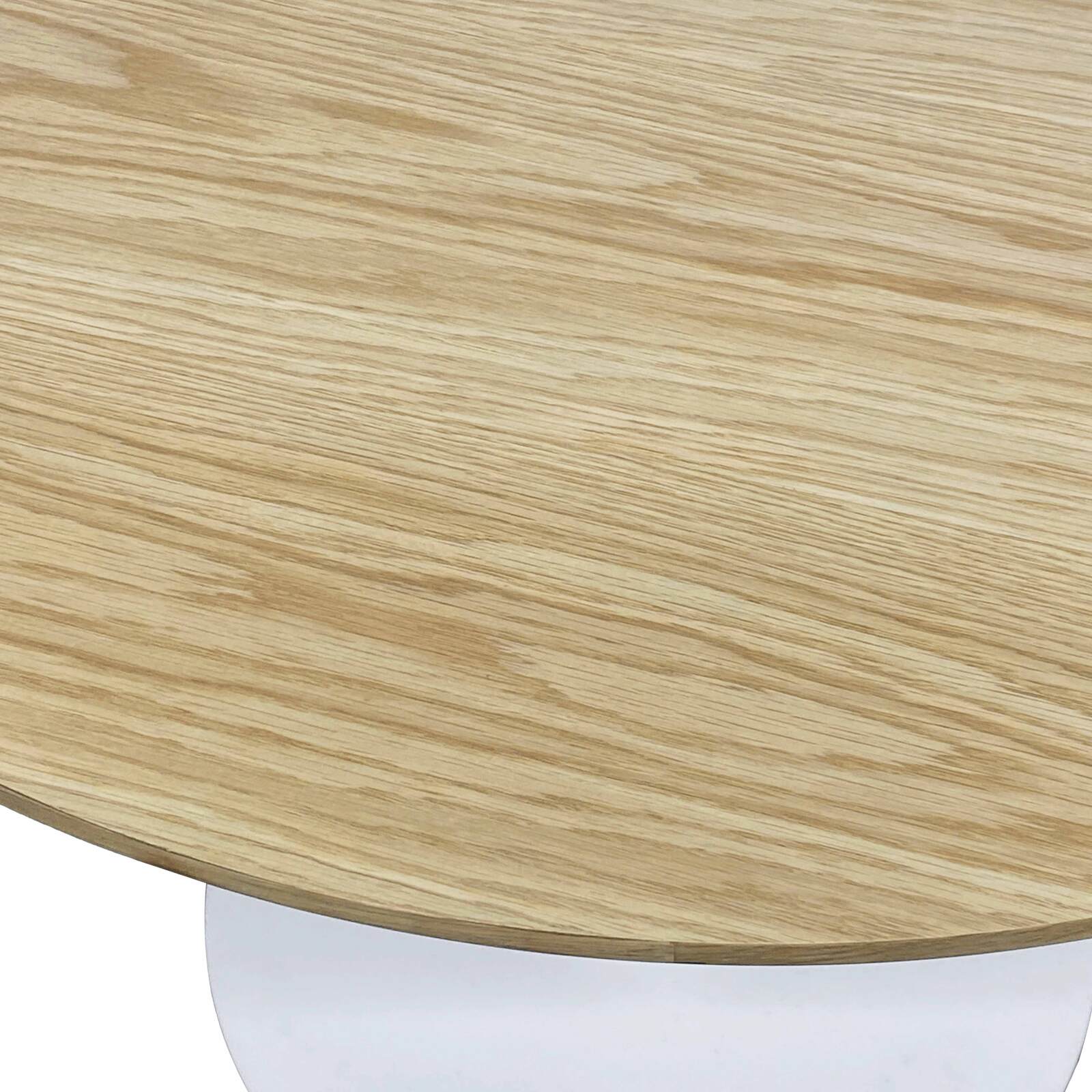 Mesa de comedor redonda de melamina y metal para 4 personas