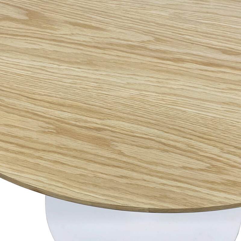 Mesa de comedor redonda de melamina y metal para 4 personas